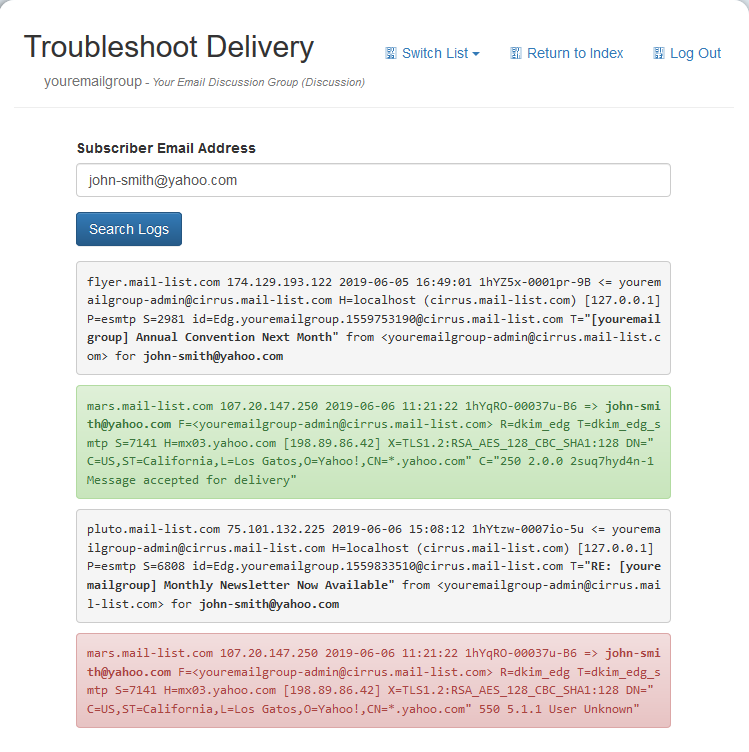 Troubleshoot Delivery